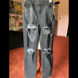"Hometown Hottie" Destroyed Mom Jeans